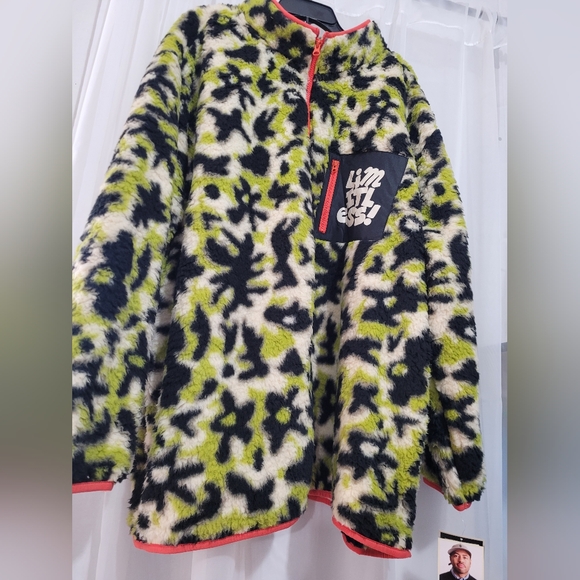 Black History Month Plus Size Limitless Faux Fur Jacket - Ivory Animal Icon 4X - Picture 5 of 13